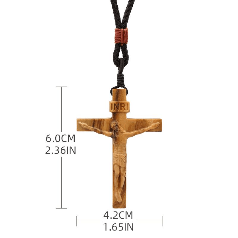 Seraphina | Wooden Crucifix Necklace