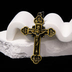 Christianartworkshop Classic Style Multicolor Craft Alloy Crucifix Faith Pendant Necklace