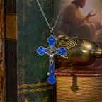 Christianartworkshop Multicolor Retro Style Classical Crucifix Faith Protection Pendant Necklace