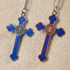 Christianartworkshop Multicolor Retro Style Classical Crucifix Faith Protection Pendant Necklace