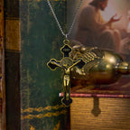 Christianartworkshop Multicolor Retro Style Classical Crucifix Faith Protection Pendant Necklace