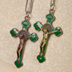 Christianartworkshop Multicolor Retro Style Classical Crucifix Faith Protection Pendant Necklace