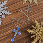 Christianartworkshop Multicolor Retro Style Classical Crucifix Faith Protection Pendant Necklace