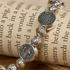 Christianartworkshop St. Benedict Crucifix Rose Bracelet: Timeless Christian Accessory for Daily Faith Expression