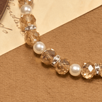 Christianartworkshop Modern Clear Crystal Stretch Braceletwith Crucifix & Miraculous Medal: Contemporary Faith Statement