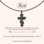Christianartworkshop FAITH AS YOUR ARMOR: Orthodox Jesus Crucifix Necklace