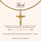 Christianartworkshop FAITH AS YOUR ARMOR: Crucifix Pendant Charm Necklace