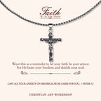 Christianartworkshop FAITH AS YOUR ARMOR: Crucifix Pendant Charm Necklace