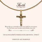 Christianartworkshop FAITH AS YOUR ARMOR: Crucifix Pendant Charm Necklace