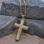 Christianartworkshop Jesus Crucifix Paved Necklace: Sparkling Detail for Faith & Daily Style