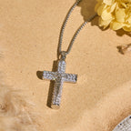 Christianartworkshop Jesus Crucifix Paved Necklace: Sparkling Detail for Faith & Daily Style
