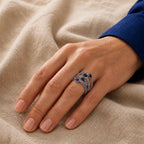 Abigail | Blue Crystal Solitaire Ring