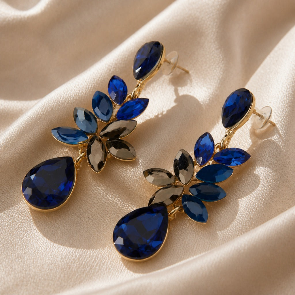 Agnes | Blue Teardrop Drop Earrings