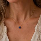 Amelia | Round Solitaire Pendant Necklace