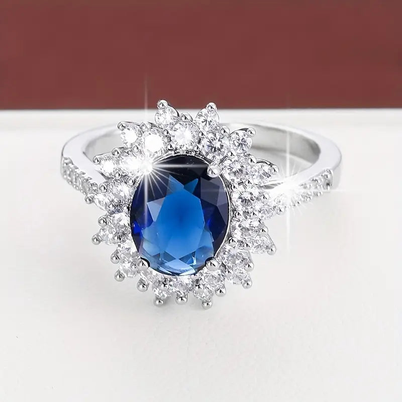 Seraphina | Sapphire Gold Halo Ring