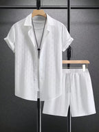 Cedric | Classic Button Shirt and Shorts Summer Set
