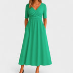 Belinda | Casual V-Neck Midi Dress