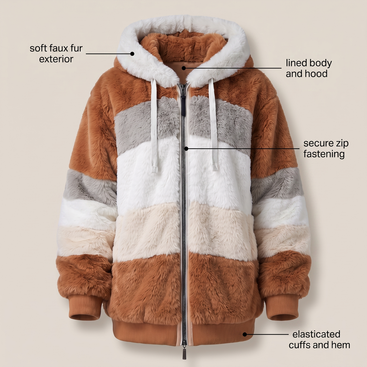 HAVENMERE FUZZY HOODED JACKET