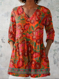 Michelle | Long Blouse with V-Neck