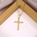 Faith | Twist Cross Necklace
