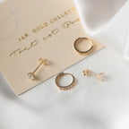 Perpetua | Gold Stone Earrings Set
