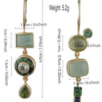 Femke | Green Stone Earrings
