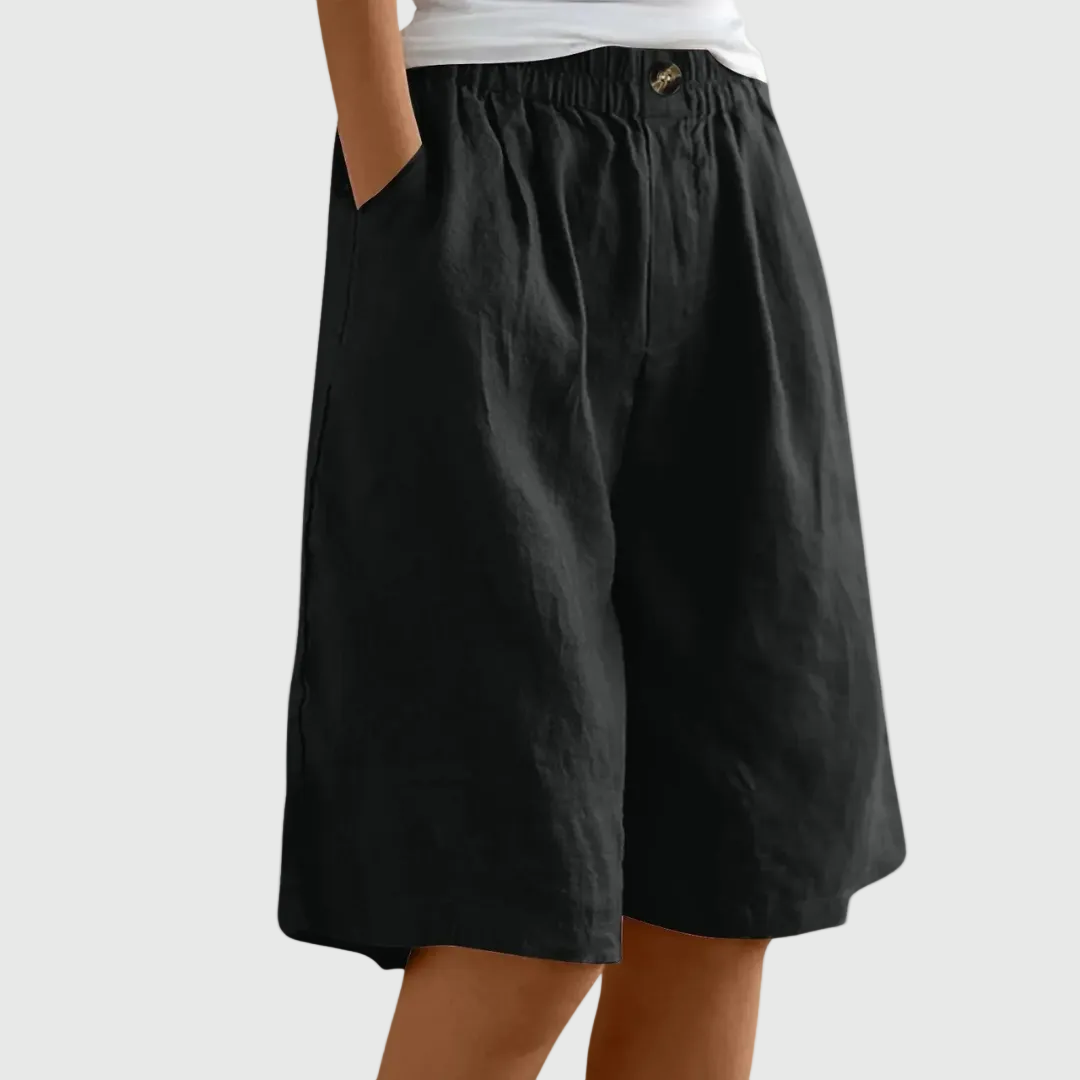 Alicia | Loose-Fit Elastic Waist Shorts