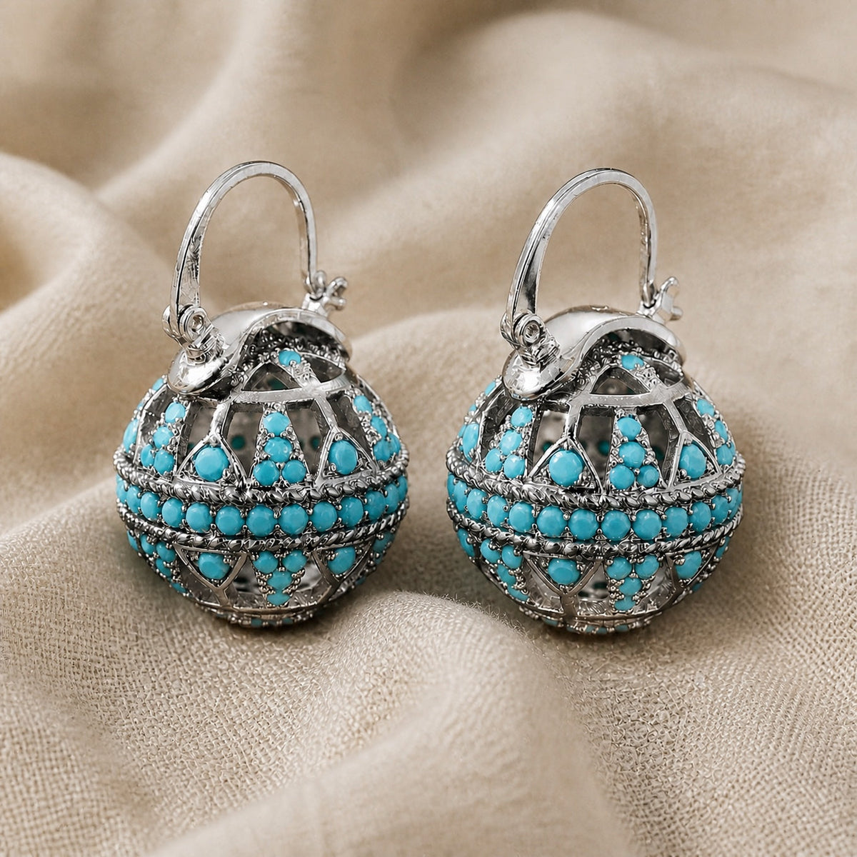 Linda | Turquoise Lantern Drop Earrings