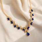 Ada | Blue Stone Link Necklace