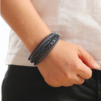 Felix | Braided Leather Viking Bracelet