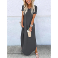 Lottie | Casual Summer Round Neck Maxi Dress
