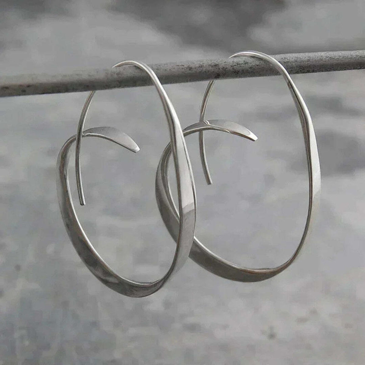 Lucienne | Open Spiral Drop Earrings