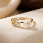 Florence | Floral Leaf Open Ring