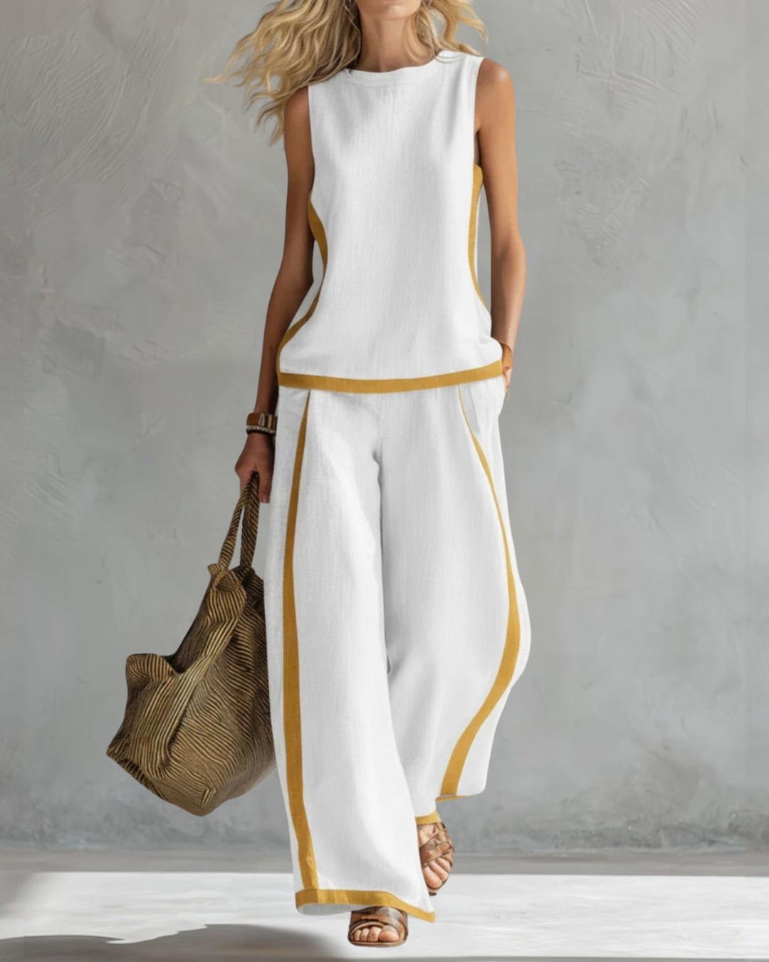 Ivy | Elegant Sleeveless and Wide Trouser Set