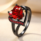 Cerise | Ruby Heart Silver Ring
