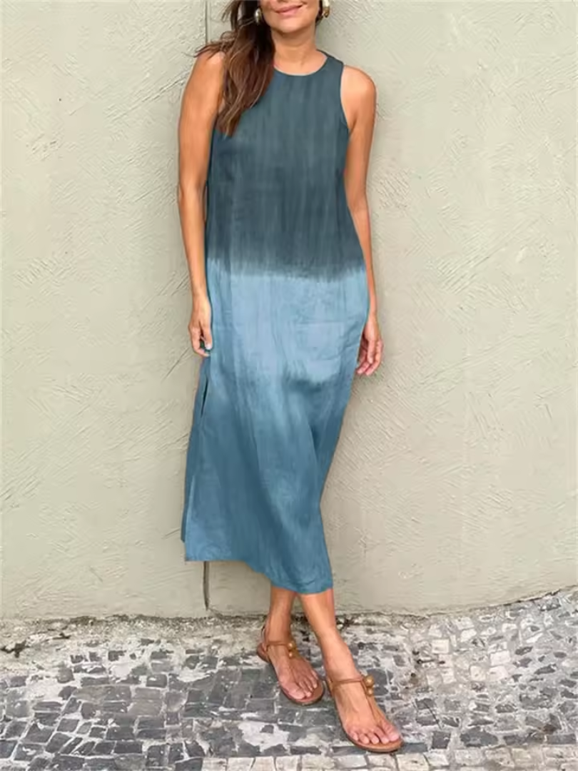 Katrina | Sleeveless Round Neck Summer Dress