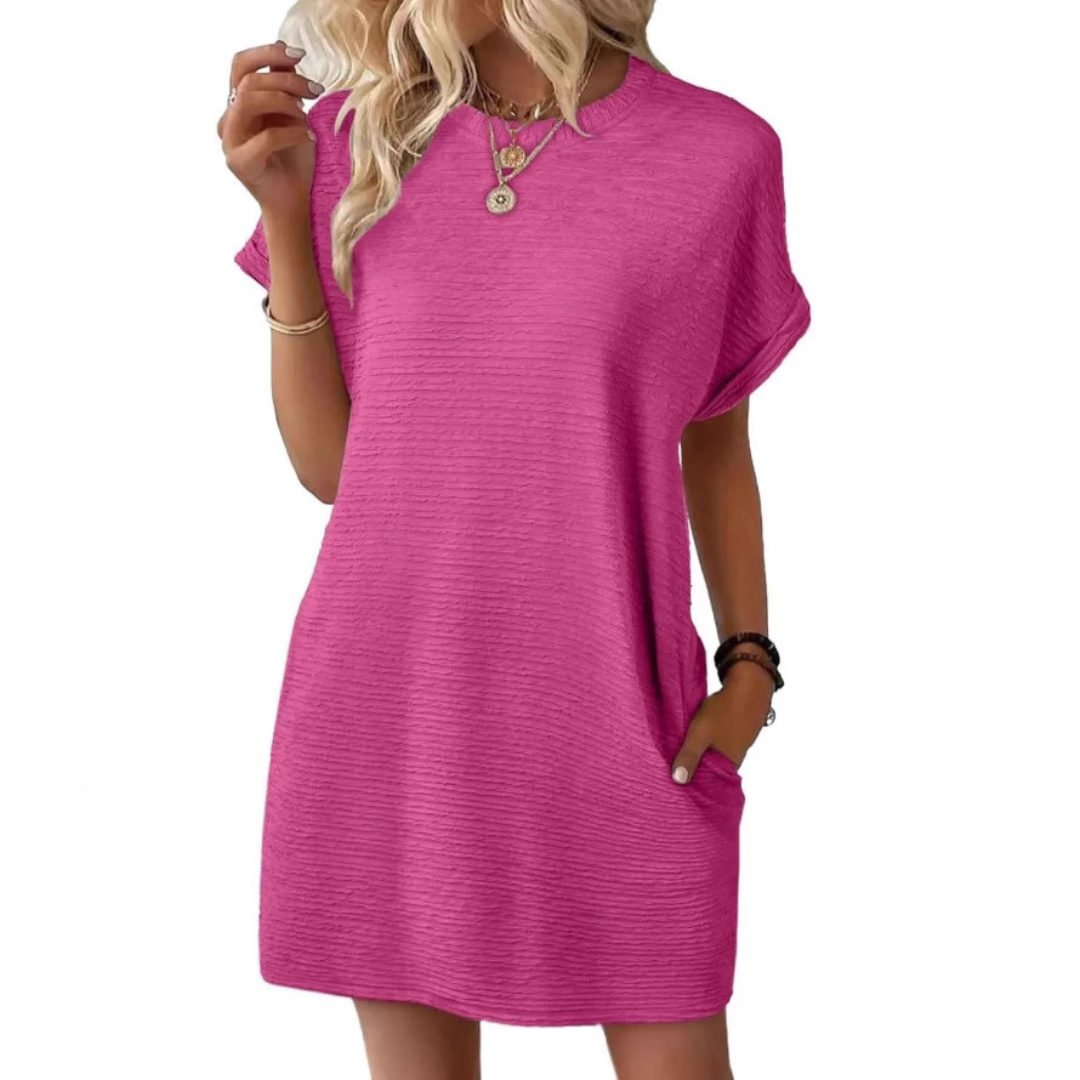 Amelie | Minimalist Round Neck Summer Dress