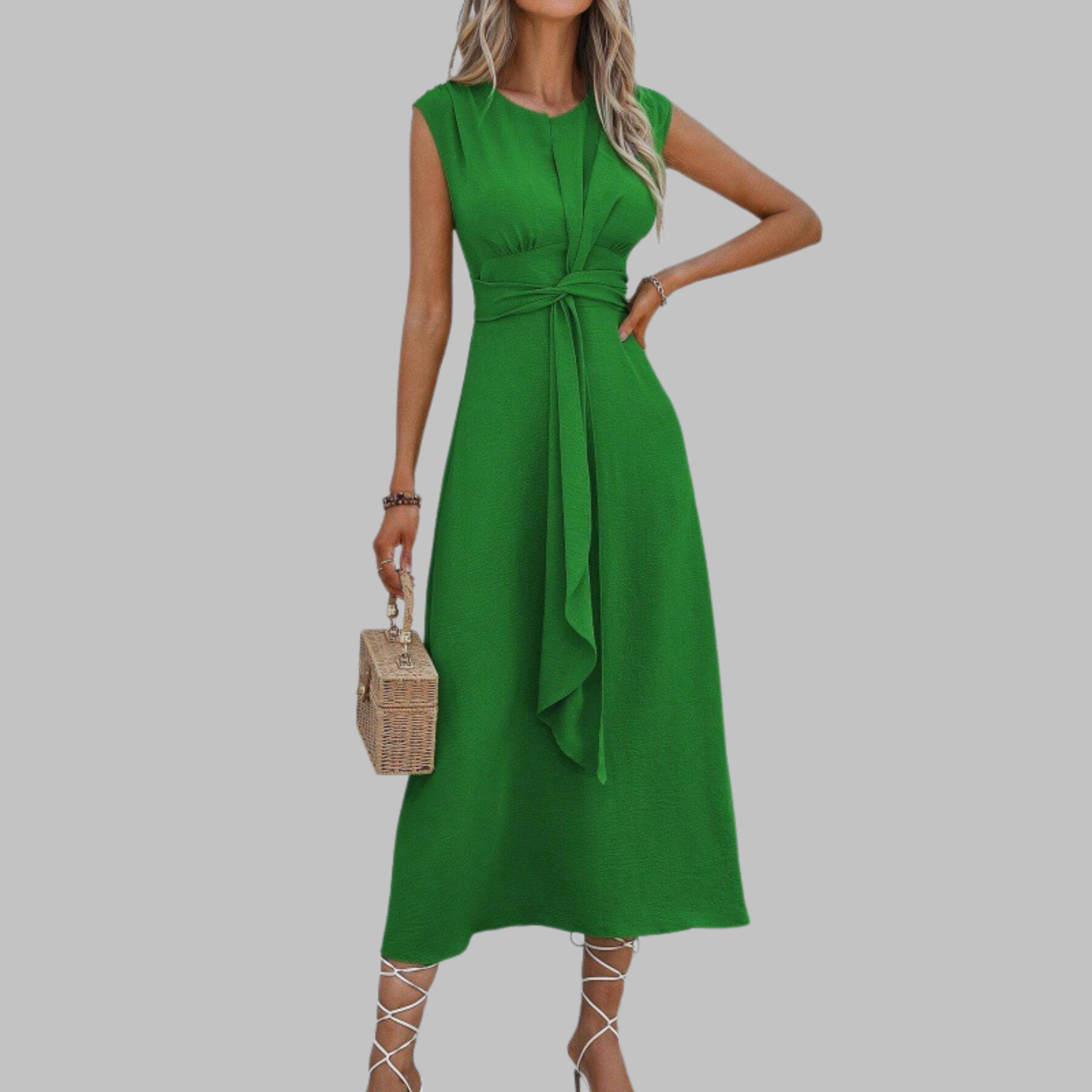 Dulcie | Elegant Sleeveless Round Neck Maxi Dress