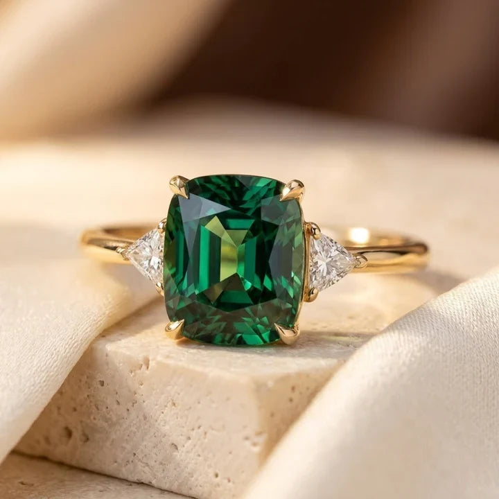 Beatrice | Cushion Solitaire Gold Ring