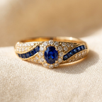 Anouk | Sapphire Gold Band Ring