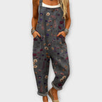Letitia | Retro Elegant Floral Print Jumpsuit