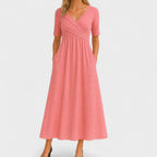 Belinda | Casual V-Neck Midi Dress