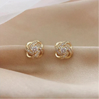 Honorine | Gold Floral Spiral Earrings
