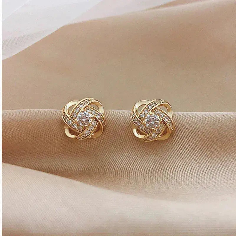 Honorine | Gold Floral Spiral Earrings