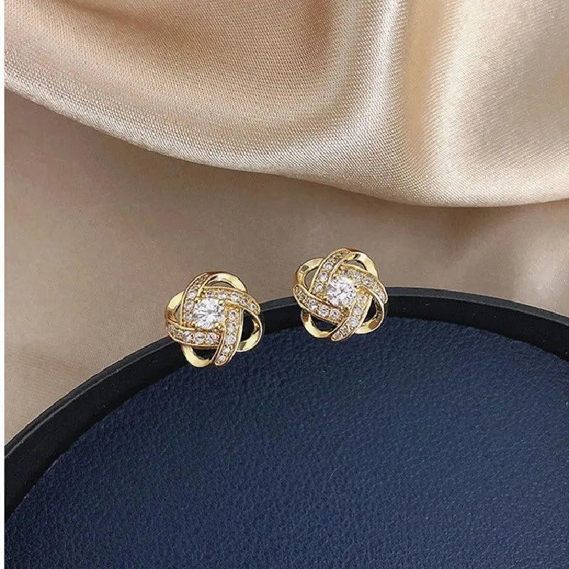 Honorine | Gold Floral Spiral Earrings