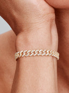 Juliette | Pavé Cuban Gold Bracelet