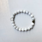 Natural Stone Bracelet with Paw and Heart Pendant