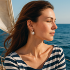Bianca | Pearl Button Earrings