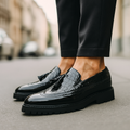 Dalton | Premium Croc-Embossed Tassels Loafers