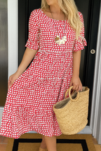 IRIS | SABLE SHORT-SLEEVE MIDI DRESS